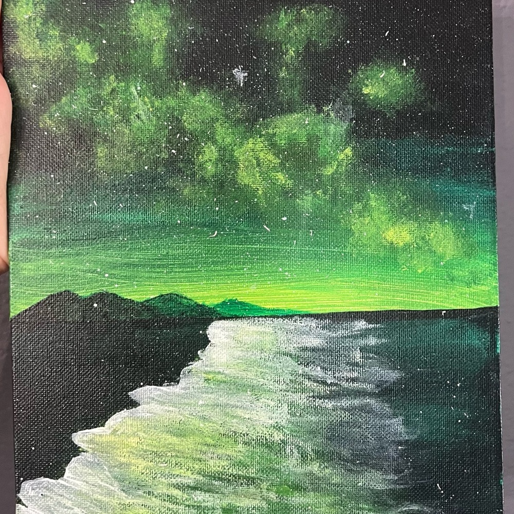 Aurora Borealis Canvas Art(kid’s Art )